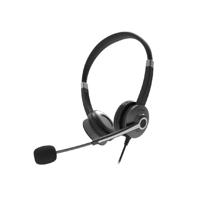 Acteck Audífonos USB con Micrófono Flexible On Ear Centric Pro HP640 Elite Series - Auriculares Alámbrico Diadema Oficina/Centro de llamadas USB tipo A Negro image 4