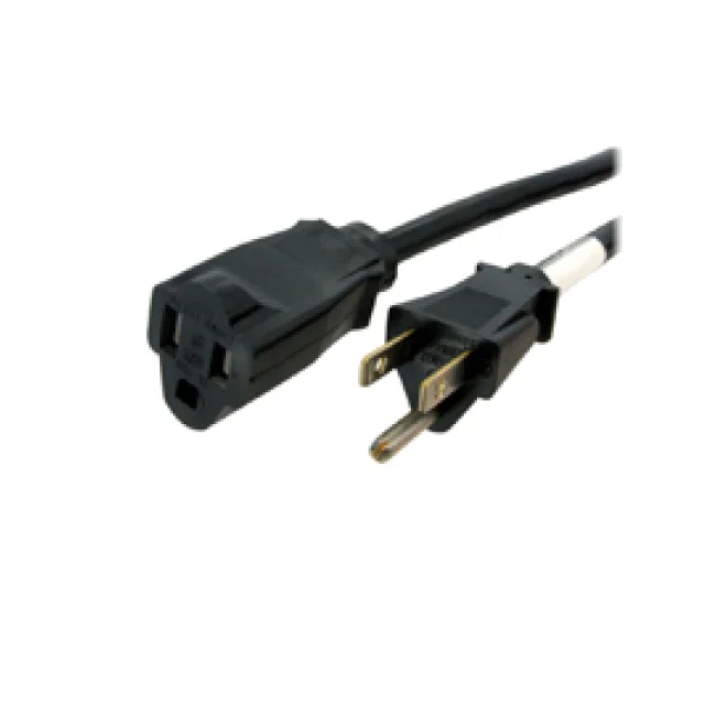 StarTech.com Cable de 1m de Extensión de Alimentación,NEMA 5-15R a NEMA 5-15P, 13A 125V, 16AWG, Cable de Extensión de Corriente para Computadoras, UL