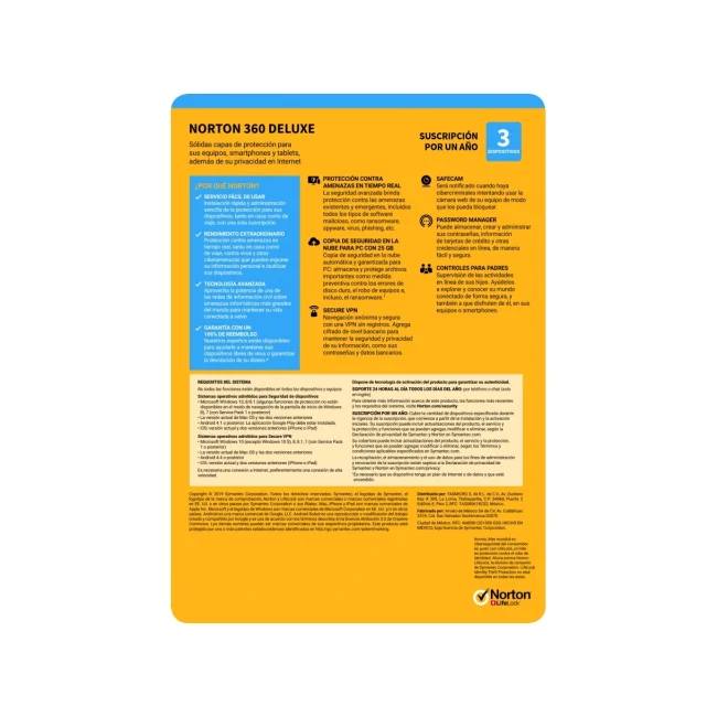 NORTON 360 DELUXE 3 DISPOSITIVOS 1 AÑO (21414731) image 3