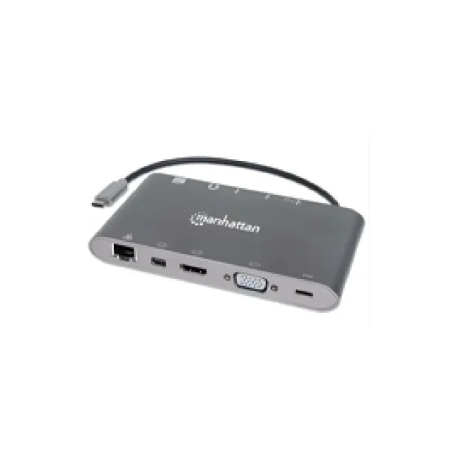 Manhattan Docking Station USB-C SuperVelocidad 7 en 1
