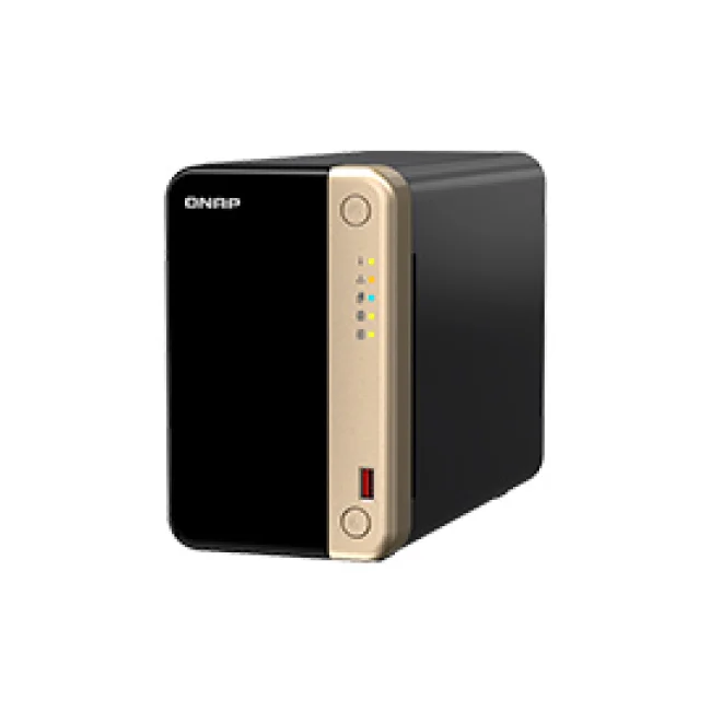QNAP TS-264 NAS Tower Intel® Celeron® N5095 8 GB 0 TB QNAP Turbo System Negro, Oro
