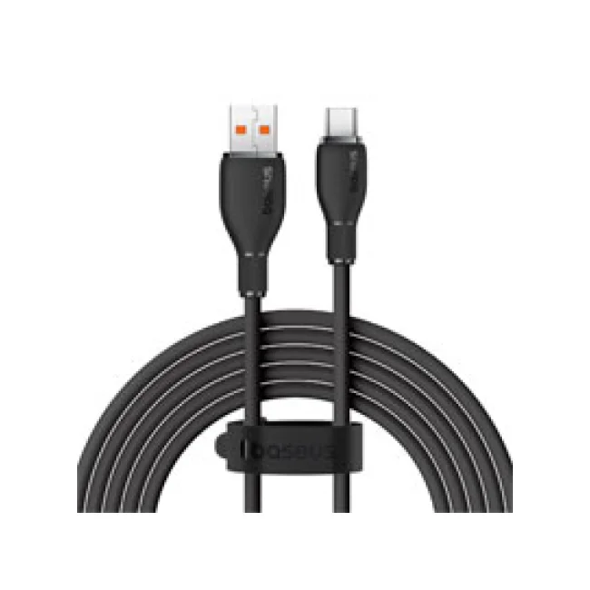 CABLE USB A TIPO C 6A BASEUS 2 MTS, 100W, COLOR NEGRO