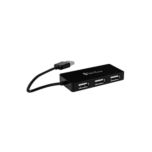 TechZone TZ17HUB02 nodo concentrador USB 2.0 Negro image 5