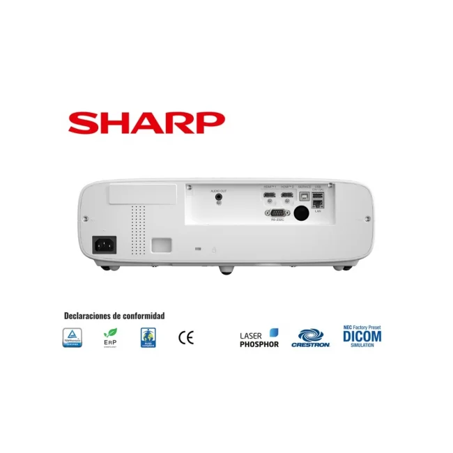 Sharp 5000 lúmenes ANSI 3LCD WUXGA (1920x1200) Blanco image 6