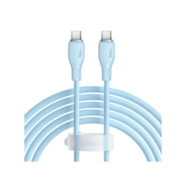 CABLE TIPO C-TIPO C 5A BASEUS 1.2M, 100W, COLOR AZUL