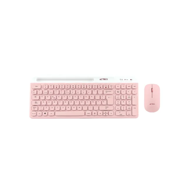 Acteck Creator Virtuos Silk MK720 teclado Ratón incluido Bluetooth Español Rosa, Blanco image 12