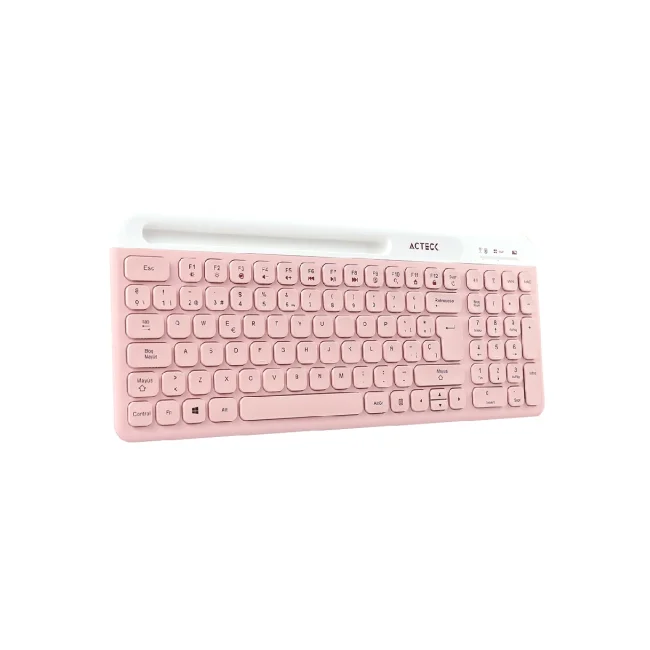 Acteck Creator Virtuos Silk MK720 teclado Ratón incluido Bluetooth Español Rosa, Blanco image 5