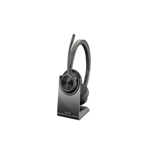 HP Poly Auriculares USB-A estéreo Poly Voyager 4320 UC + adaptador USB-A BT700 + soporte de carga image 4
