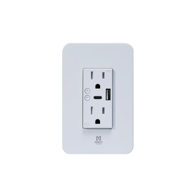 CONTACTO INTELIGENTE DE PARED MIRATI MCP2 / 2 CONTACTOS, 1 USB A, 1 USB C / WIFI 2.4GHZ, BLUETOOTH 4.2 / COMPATIBLE CON ANDROID E IOS / FUNCIONA CON ALEXA Y ASISTENTE DE GOOGLE image 2