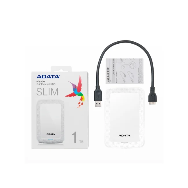 ADATA HV300 disco duro externo 1 TB 2.5" 3.2 Gen 1 (3.1 Gen 1) Blanco image 5