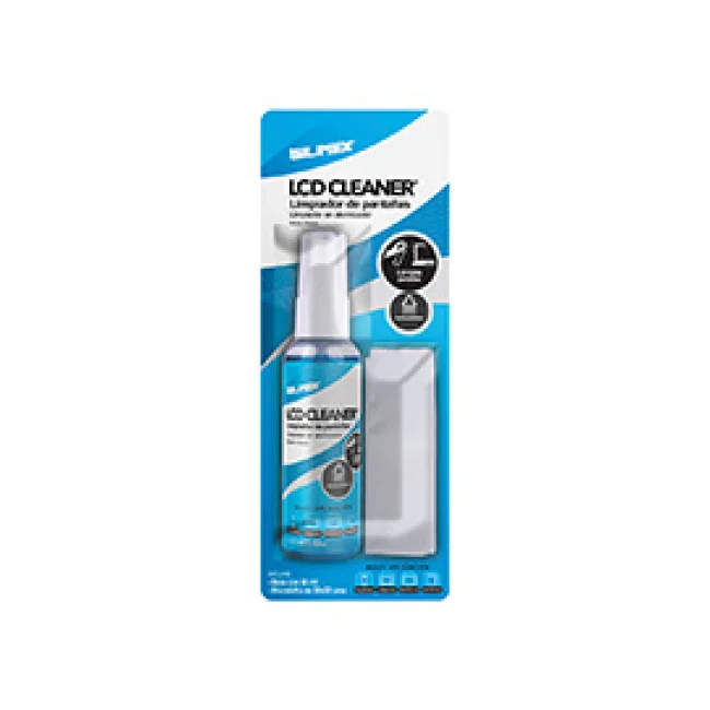 LIMPIADOR DE PANTALLAS | SILIMEX | KIT LCD CLEANER 60ML | LIMPIADOR Y PROTECTOR ANTIESTÁTICO | ELIMINA HUELLAS Y EL 99.9% DE VIRUS, BACTERIAS Y HONGOS