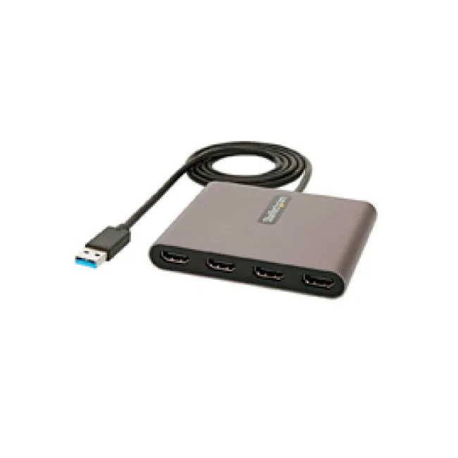 StarTech.com Adaptador USB 3.0 a 4 Puertos HDMI - Tarjeta de Video Externa - Dongle Llave USB-A a 4x HDMI - 1080p a 60Hz - Conversor Multimonitor USB a HDMI - Solo para Windows image 2