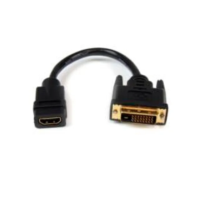 StarTech.com Adaptador de 20cm HDMI a DVI - DVI-D Macho - HDMI Hembra - Cable Convertidor Video