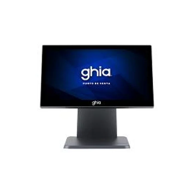 TERMINAL PUNTO DE VENTA GHIA GPOS315A / ALL IN ONE / TOUCH SCREEN / 15.6 PULGADAS / CAPACITIVA / INTEL CELERON J4125, QUAD CORE, 2 GHZ / RAM 4 GB / ROM 128 GB / VGA, COM, USB X 4 / WINDOWS 11 / NEGRO