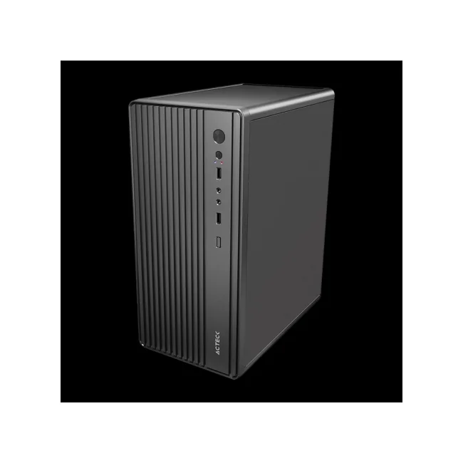 Gabinete ACTECK Mini Torre Performance Mini III GI210M / Max MB M-ATX Fuente ATX 500W / 2x USB A 2.0 / Full Metalico + Frente Liso / Negro image 4