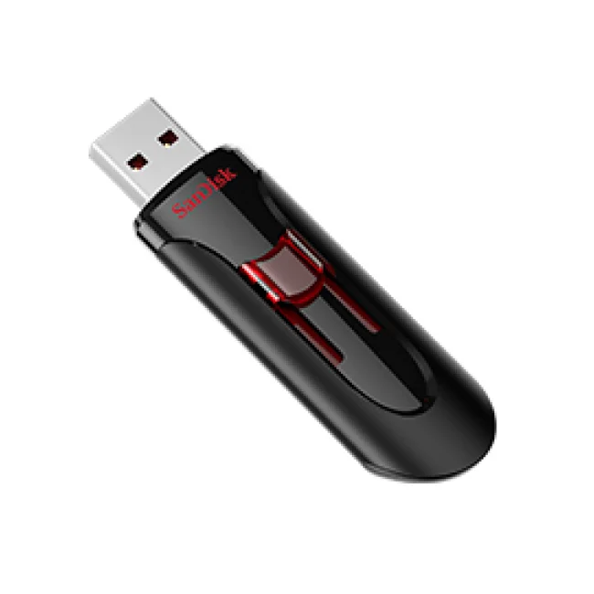 SanDisk UFM 64GB USB CRUZER GLIDE 3.0 unidad flash USB USB tipo A 3.2 Gen 1 (3.1 Gen 1) Negro, Rojo