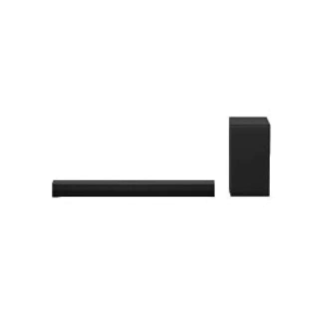BARRA DE SONIDO LG CON SUBWOOFER S30A, 140W, 2.1 CANALES, DOLBY DIGITAL, AI SOUND PRO,WOW INTERFAZ,WOW ORQUESTA, BLUETOOTH, HDMI, USB, COLOR NEGRO.