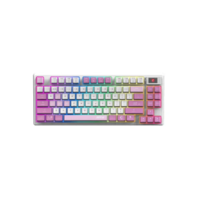 MSI FORGE GK600 TKL WIRELESS VIOLET teclado Juego USB + Bluetooth QWERTY Inglés del Reino Unido Rosa, Violeta, Blanco image 2