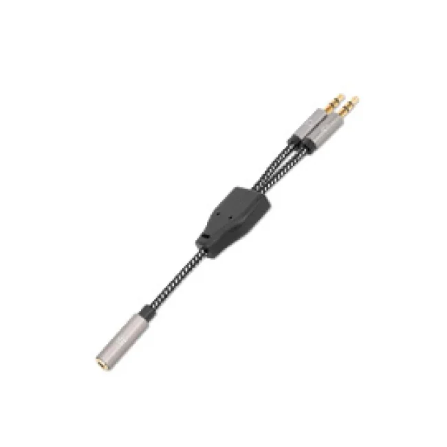Manhattan Adaptador Auxiliar 3.5 mm 2 a 1