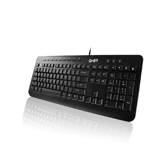 GHIA / KIT TECLADO Y MOUSE / ALAMBRICO / ERGONOMICOS / MULTIMEDIA / USB / COLOR NEGRO image 3