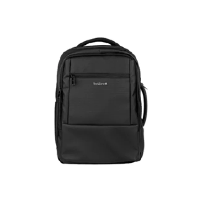 Backpack URBANBIZ TZLBP32 TECHZONE 16, resistente a salpicaduras 100% Poliéster, color Negro, GARANTIA LIMITADA DE POR VIDA.