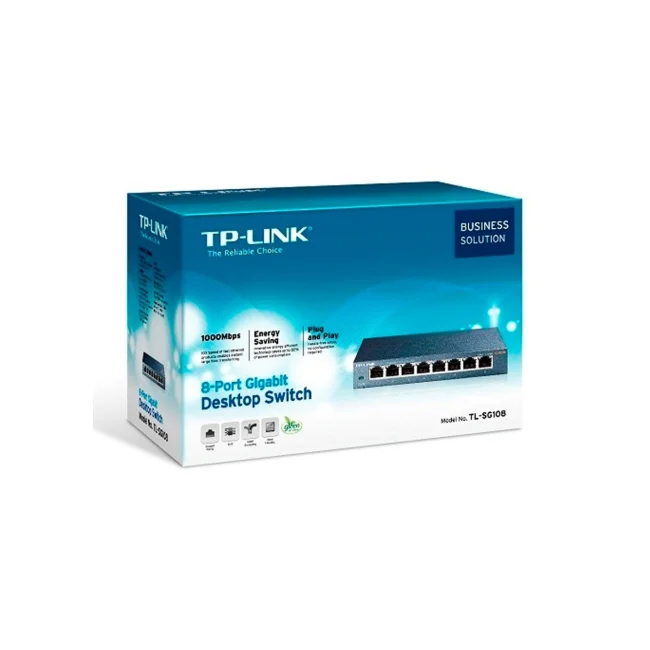 TP-Link TL-SG108 dispositivo de redes No administrado L2 Gigabit Ethernet (10/100/1000) Negro image 9