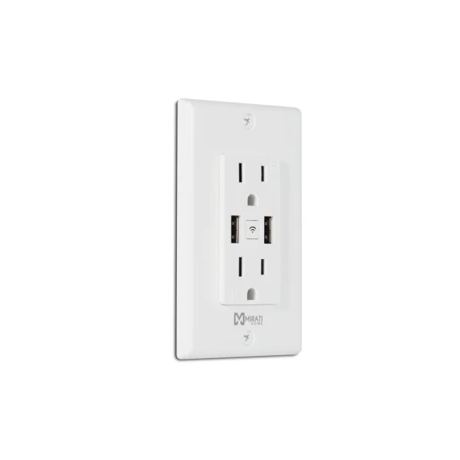 CONTACTO INTELIGENTE DE PARED // MIRATI // WIFI 2.4GHZ // 2 USB // 2 CONTACTOS COMPATIBLE CON ANDROID E IOS // FUNCIONA CON ALEXA Y ASISTENTE DE GOOGLE image 4