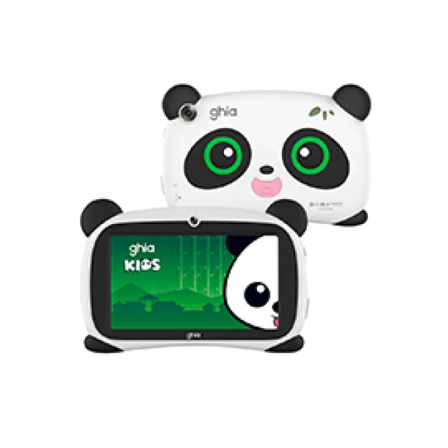 TABLET KIDS /A333 PENTACORE/ 7 PULG IPS /4GB RAM/64GB /USB C/2CAM/WIFI/BLUETOOTH/2500MAH/ANDROID 15 /PANDA OJOS VERDES