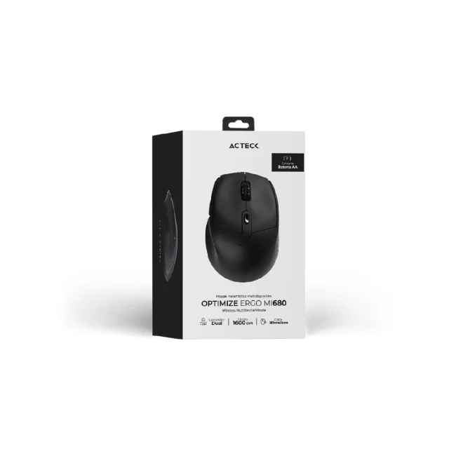 Acteck OPTIMIZE ERGO MI 680 ratón Diestro RF inalámbrico Óptico 1600 DPI image 5