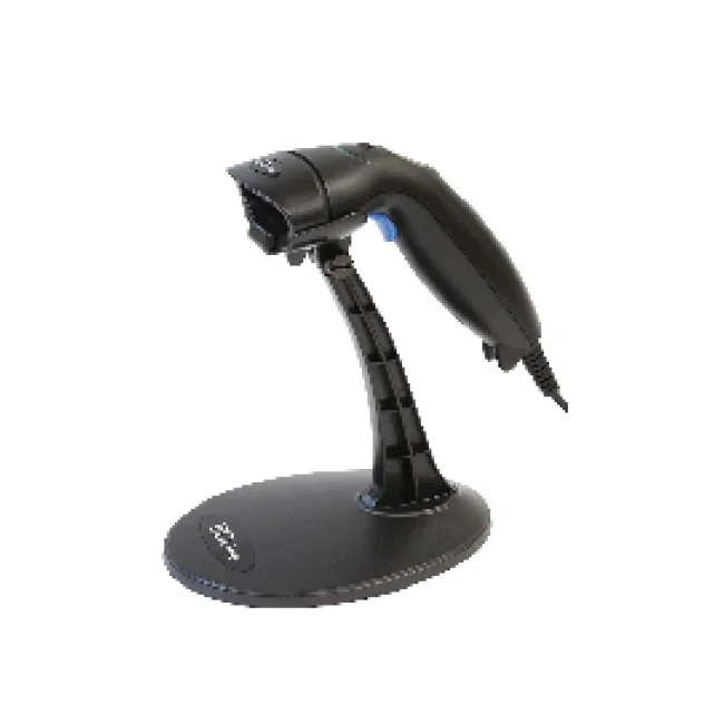 LECTOR DE CODIGO DE BARRAS EC LINE EC-LS-9620, NEGRO, LASER, USB, 1D, 200 LECTURAS POR SEGUNDO, INCLUYE BASE