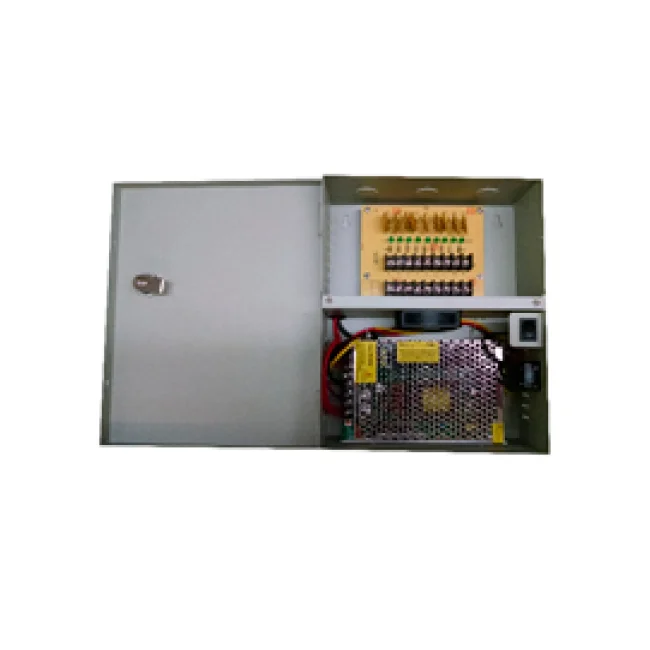 SAXXON PSU1220-D9 - Fuente de Poder de 12 vcd/ 20 Amperes/ Para 9 Camaras/ 2.2 Amperes por Canal/ Protección contra Sobrecargas/ Certificación UL/
