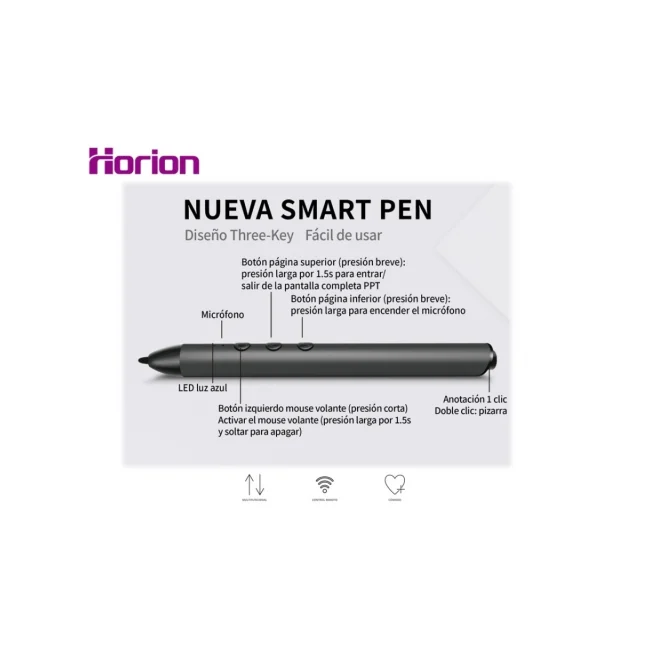 PLUMA INTELIGENTE HORION HP-3S FUNCIN 6 EN 1 RF 2.4G BLUETOOTH NFC COMANDOS DE VOZ image 2