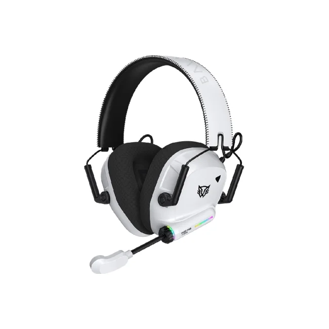 DIADEMA GAMER BALAM RUSH PILOTO PRO HS808 ALAMBRICO USB C NEGRO/BLANCO image 4