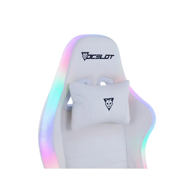 Ocelot Gaming ORGB-WHITE THUNDRA silla para oficina o computadora respaldo duro image 3