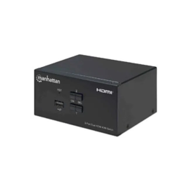 Manhattan Switch KVM HDMI de 2 puertos para dos monitores