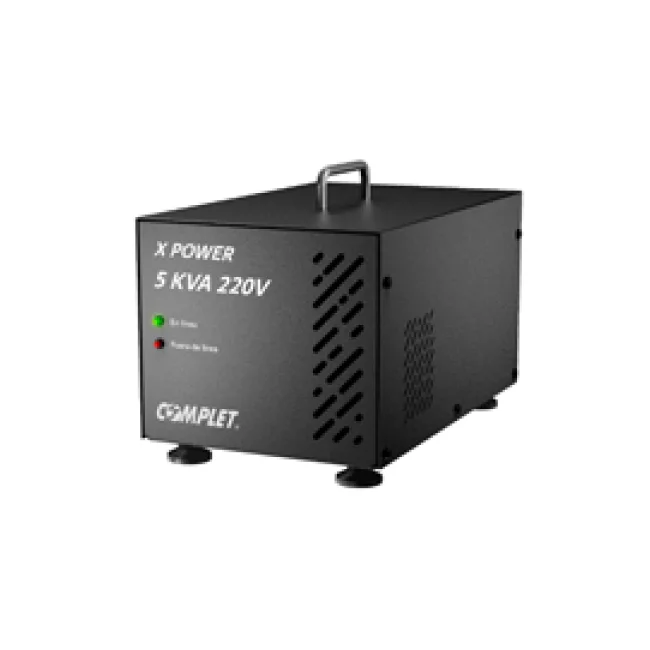 Regulador electrónico de voltaje COMPLET X-POWER ERV-10-008 5000VA potencia 5000W voltaje 220V supresor de picos 504 J