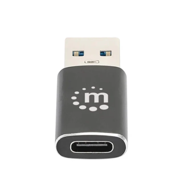 Manhattan 153980 cambiadores de género de cables USB A USB C Negro image 3