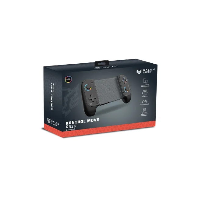 Gamepad BALAM RUSH para Móvil Inalámbrico Kontrol Move G626 / Bluetooth 5.0 / Compatible con Android + IOS + Botones Mecánicos + Gatillos Sensibles + Funciones Turbo + RGB / Recargable / Legend Negro image 6