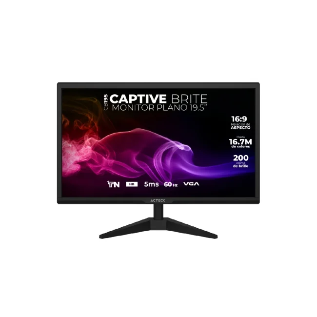 Acteck AC-939409 monitor de computadora 49.5 cm (19.5") 1440 x 900 Pixeles HD Negro image 5