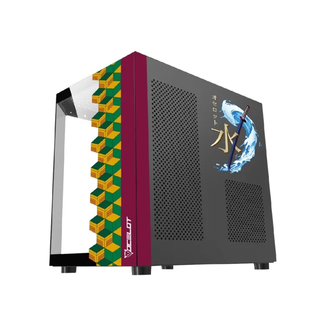 GABINETE OCELOT GAMING BLACK MIZU /M-ATX, ITX / PANEL LATERAL Y FRONTAL DE CRISTAL TEMPLADO / INCLUYE 3 VENTILADORES / ENFRIAMIENTO LIQUIDO HASTA 240MM / GPU HASTA 320MM / COLOR NEGRO image 2