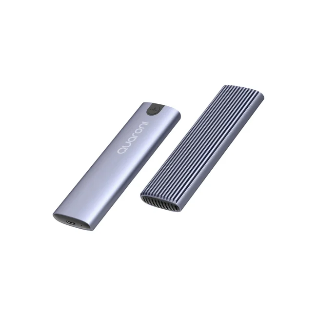 CARCASA ENCLOSURE QUARONI PARA M.2 NVME / COMPATIBILIDAD 2280 / CABLE USB C / ALUMINIO image 2