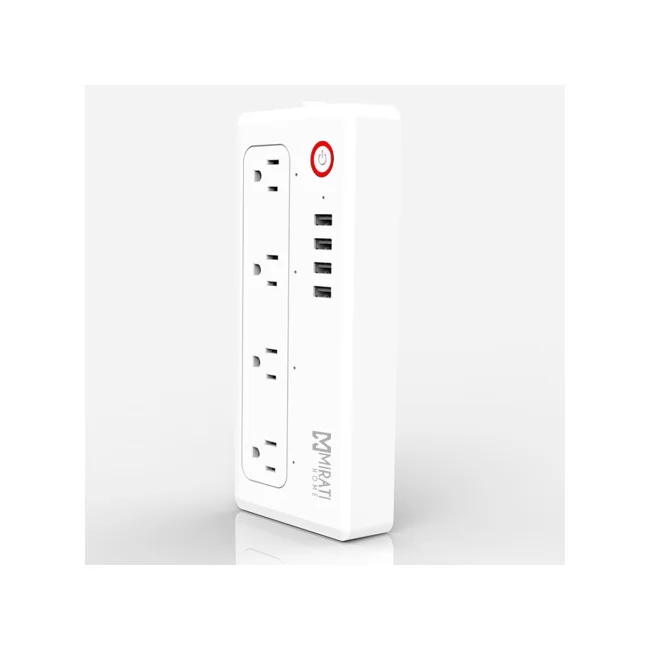 MULTICONTACTO INTELIGENTE MIRATI 4 SOCKETS/4USB/LED INDICADOR/WIFI 2.4 GHZ/100 - 240 V/1800 W/ BLANCO image 3