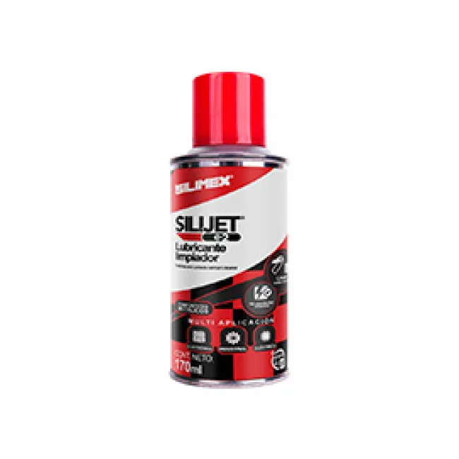 LUBRICANTE LIMPIADOR | SILIMEX | SILI JET E-2 170 ML | LIBRE DE CFC Y HCFC. | PROTEGE CONTRA LA HUMEDAD Y LA CORROSION