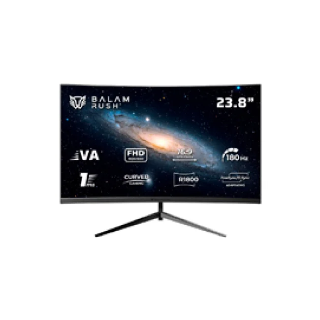 MONITOR GAMER CURVO BALAM RUSH ANDROMEDA MAG24Y LED 23.8" 1920X1080 FHD G SYNC/FREESYNC 180HZ HDMI/DISPLAYPORT NEGRO