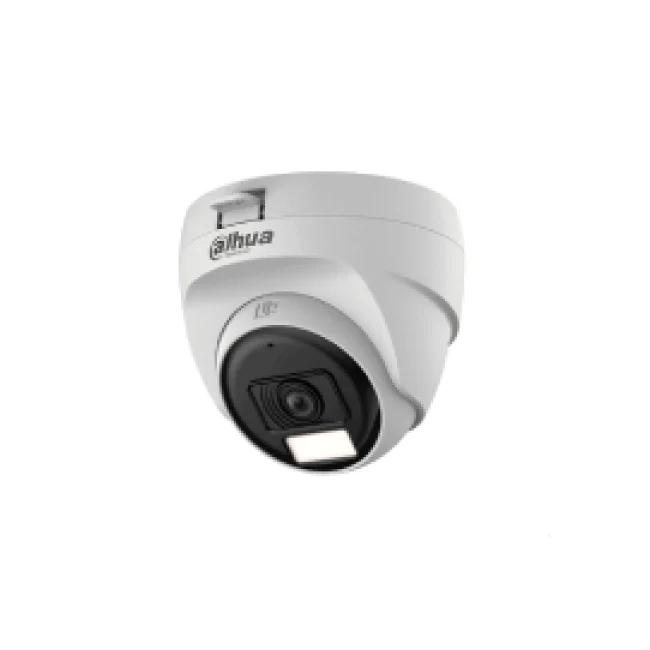 DAHUA HAC-T1A21N-U-IL-A - Cámara Domo de 2 MP Serie Cooper/ Lente de 2.8 mm Apertura Hasta 100°/ Iluminación Dual Inteligente Hasta 25Mts con IR & 20Mts Luz Calida/ Micrófono Integrado/ Policarbonato/