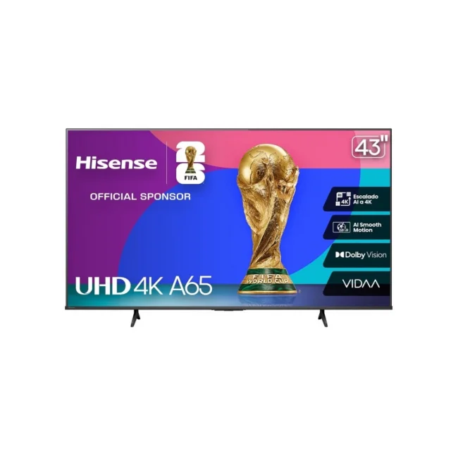 PANTALLA HISENSE SMART TV 43" LED 43A65NV 4K ULTRA HD NEGRO image 3