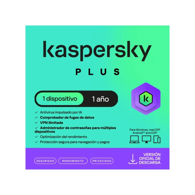 ESD KASPERSKY PLUS 1 DISP 1 CUENTA KPM 1 AÑO image 2