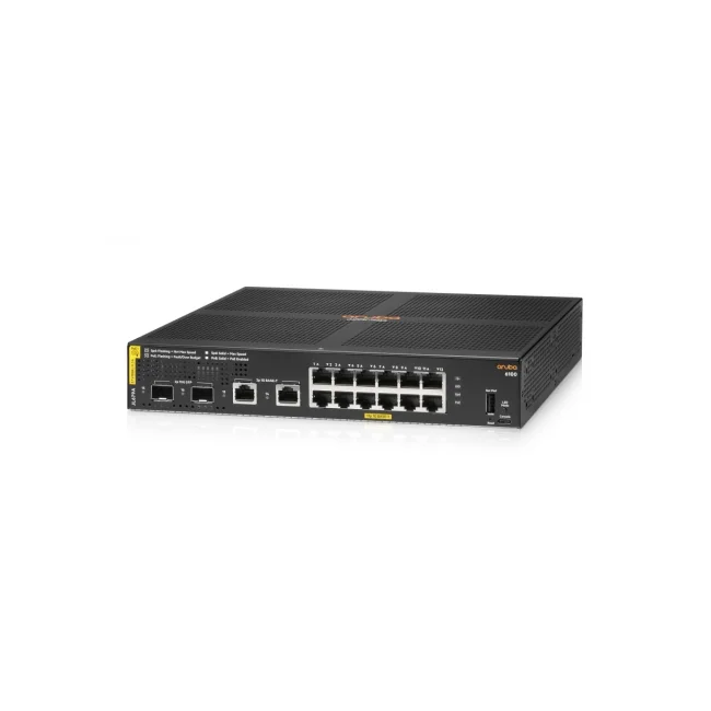 Aruba 6100 12G Class4 PoE 2G/2SFP+ 139W Gestionado L3 Gigabit Ethernet (10/100/1000) Energía sobre Ethernet (PoE) 1U Negro image 6