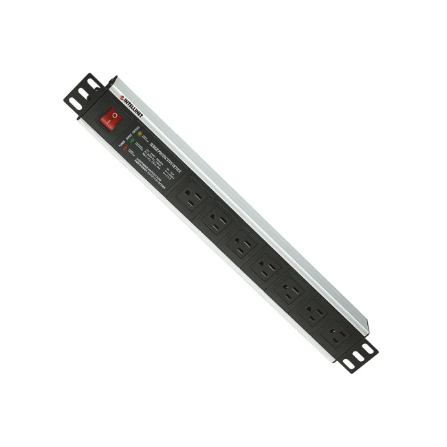 Intellinet Barra Multicontacto de 7 salidas para Montaje en Rack de 19" image 6