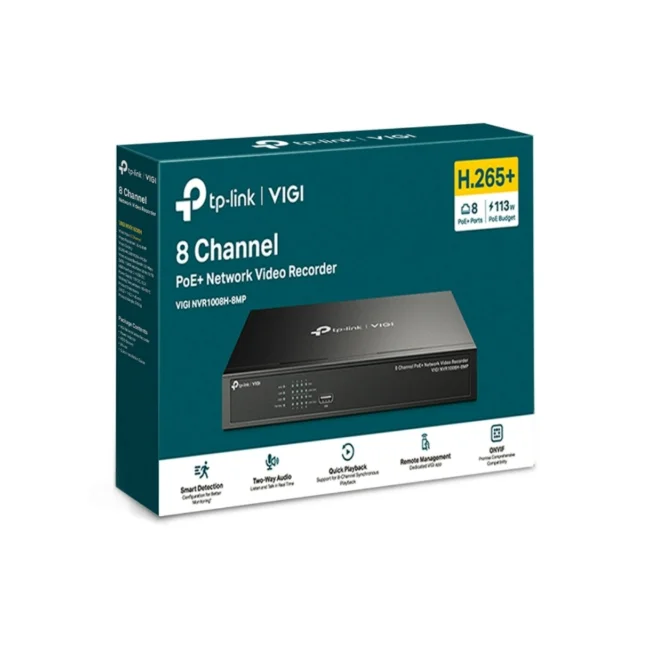 TP-Link VIGI NVR1008H-8MP grabadora de vídeo en red (NVR) Negro image 6